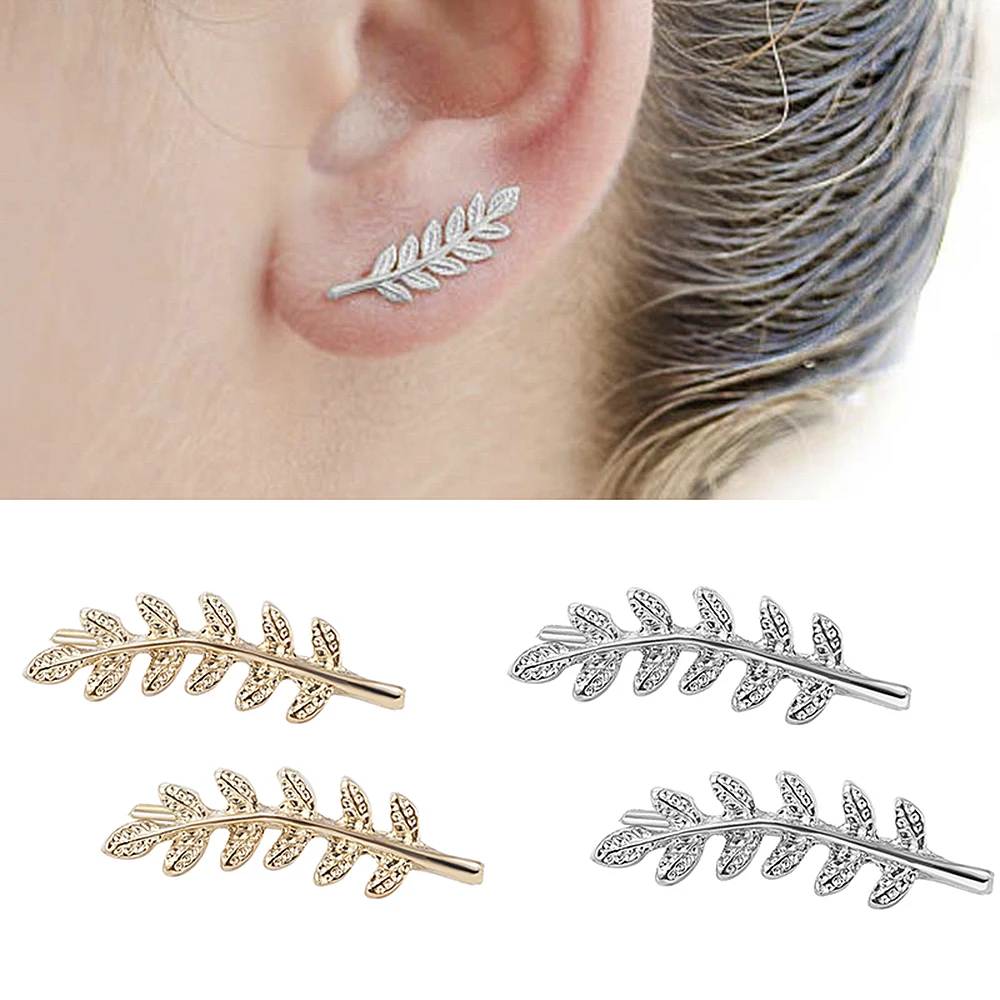 2023 בציר משובח מתכת הזהב עלה הוק עגילים עגילים לנשים האוזן תכשיטים חמודים עגילים עגילים קוריאנית